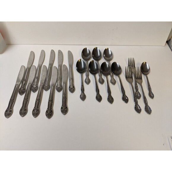 Ekco EKS35 Silverware Flatware Lot Of 21 Pieces Stainless Korea - Picture 1 of 10